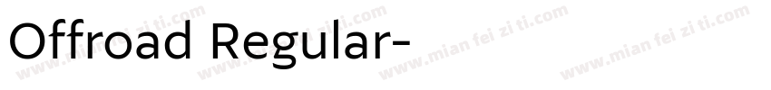 Offroad Regular字体转换